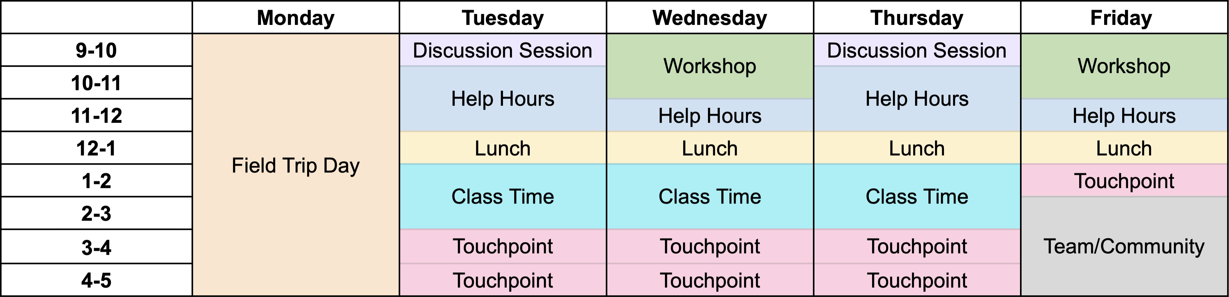 Schedule